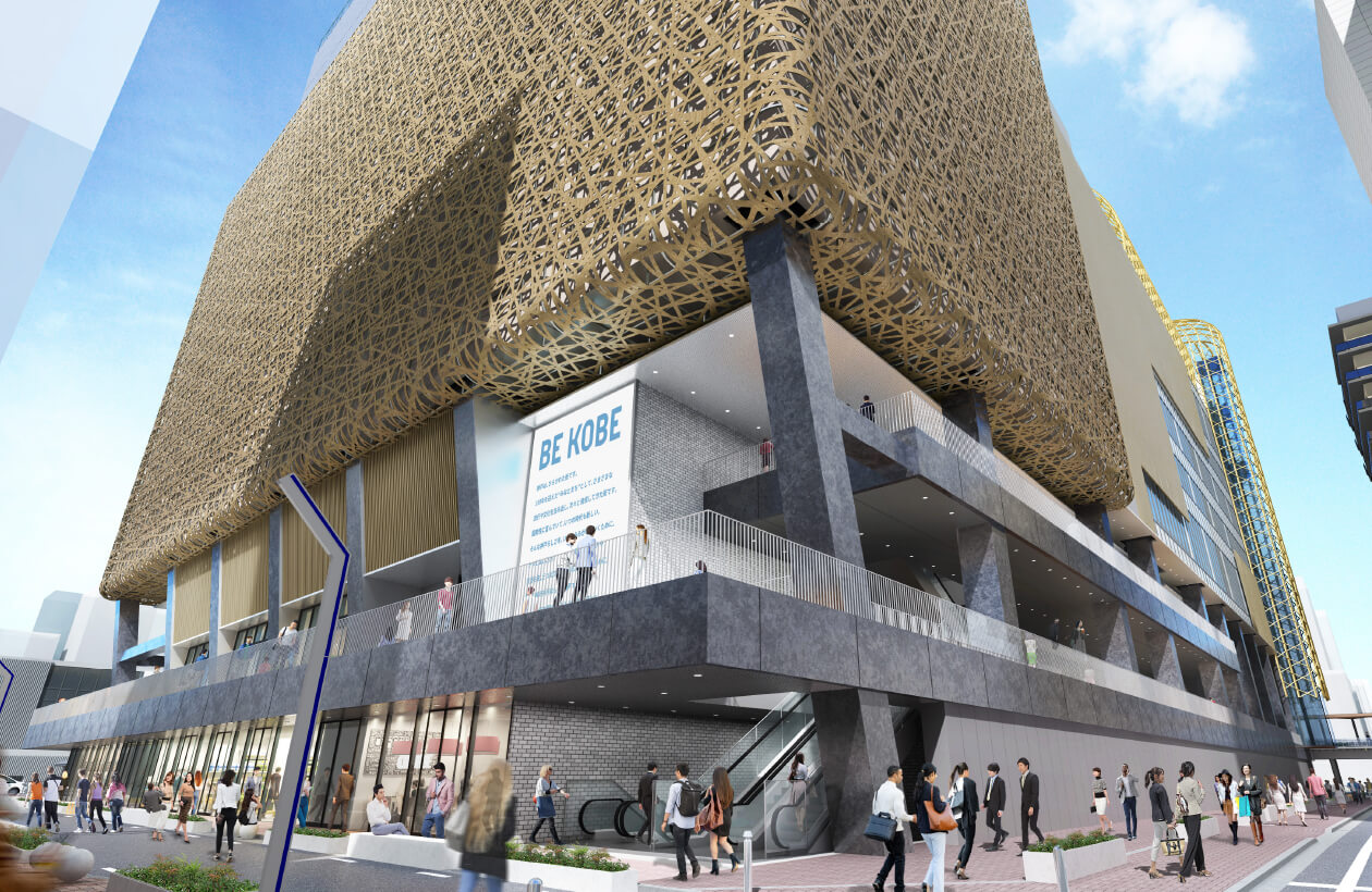 バスターミナルビル外観（北西）完成予想パース